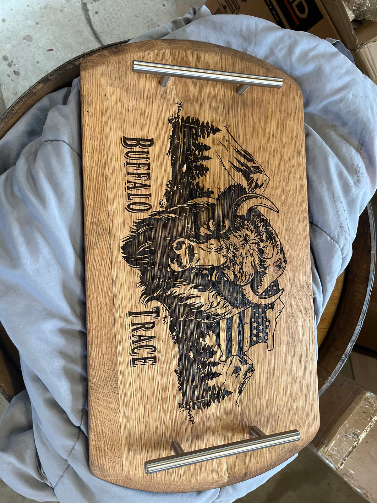 Handcrafted Bourbon Barrel Charcuterie Boards