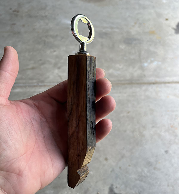 Handcrafted Bourbon Barrel Bottle Opener