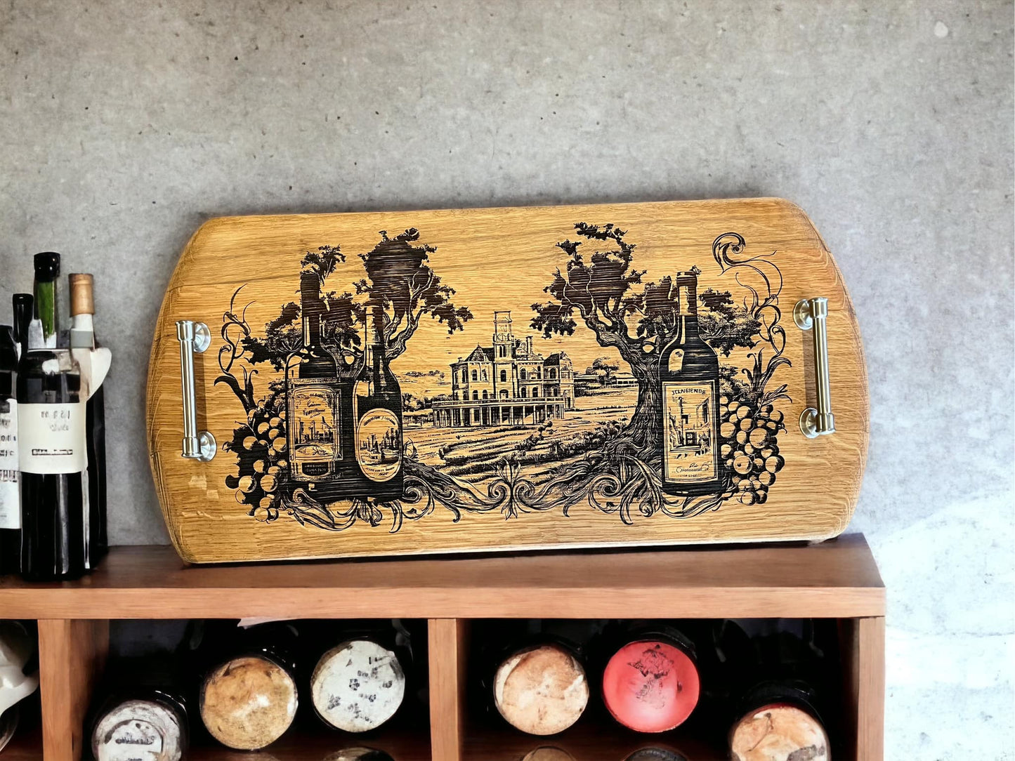 Bourbon Barrel Head Charcuterie Boards