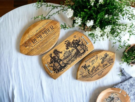 Bourbon Barrel Head Charcuterie Boards