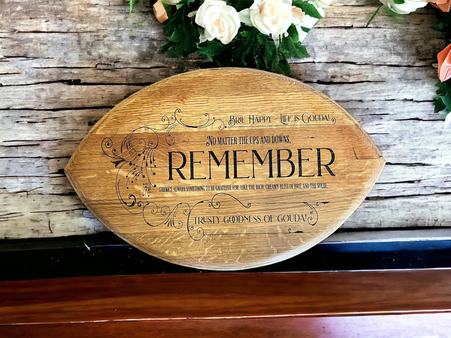 Bourbon Barrel Head Charcuterie Boards
