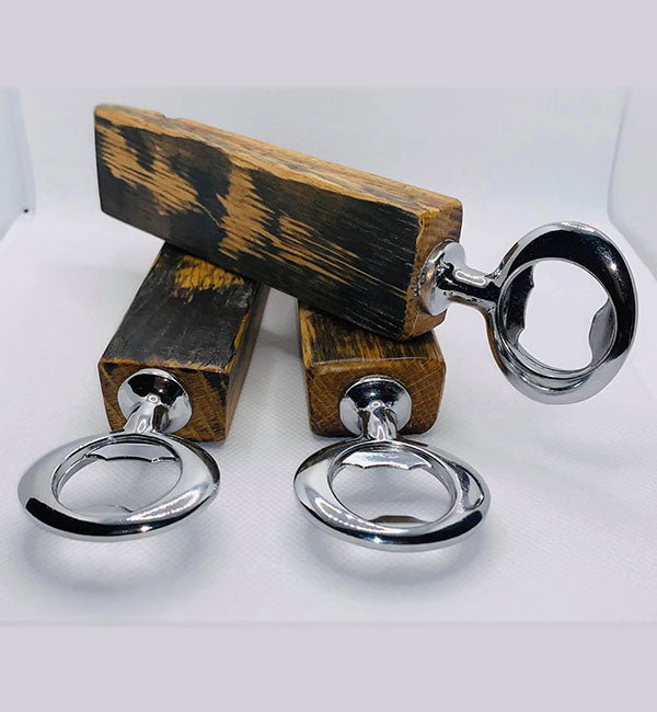 Handcrafted Bourbon Barrel Bottle Opener