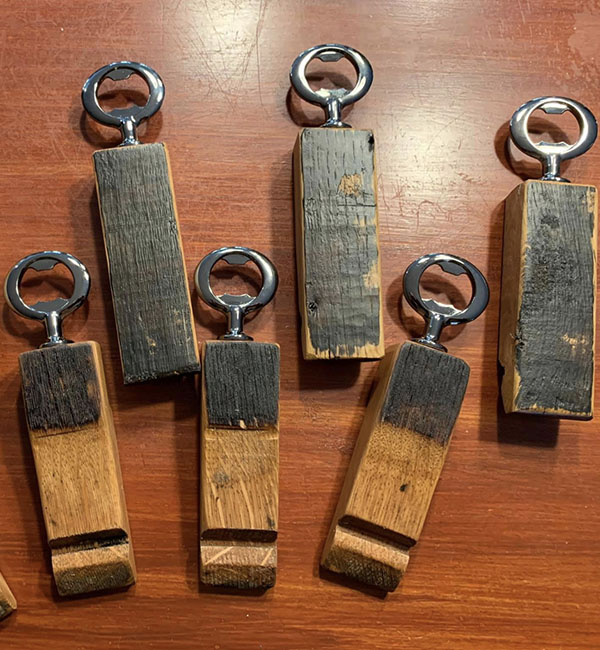 Handcrafted Bourbon Barrel Bottle Opener