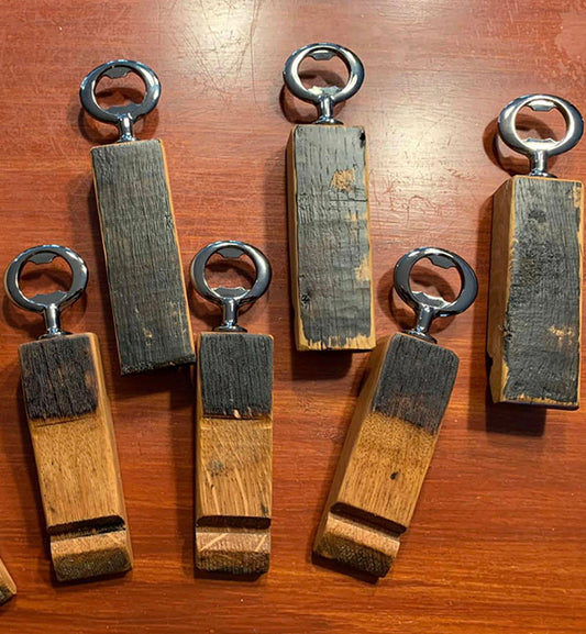Handcrafted Bourbon Barrel Bottle Opener