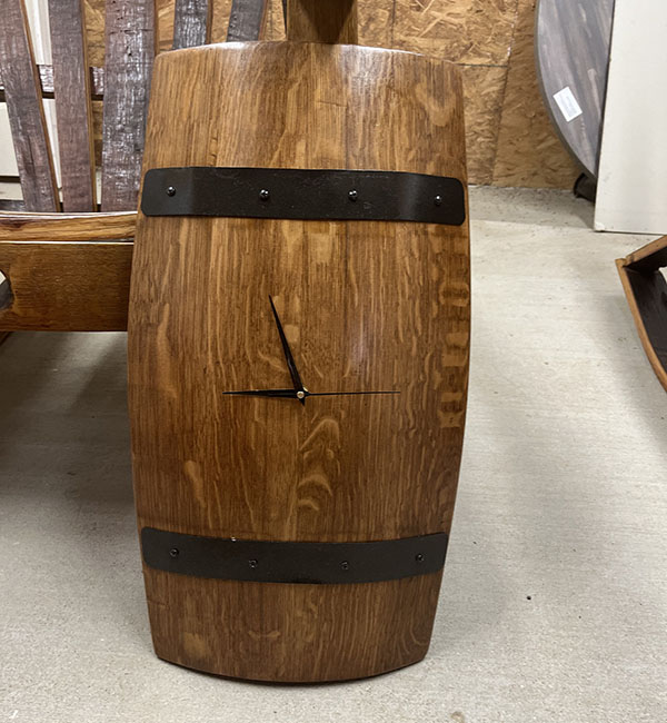 Handcrafted Bourbon Barrel Wall Clock