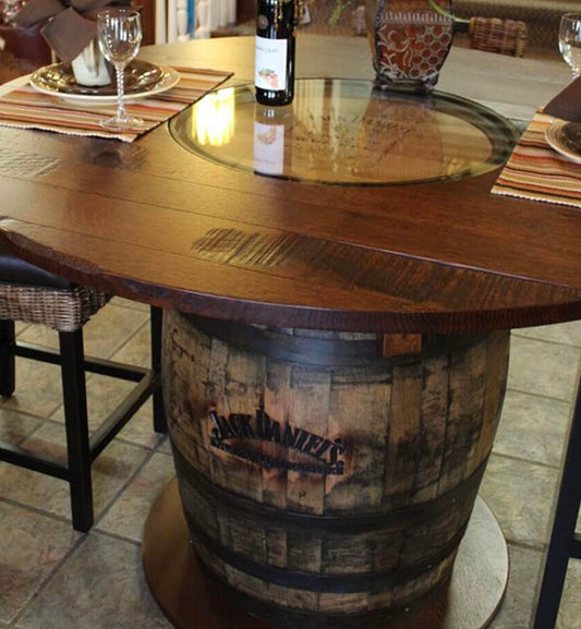 Handcrafted Bourbon Barrel Dining Table