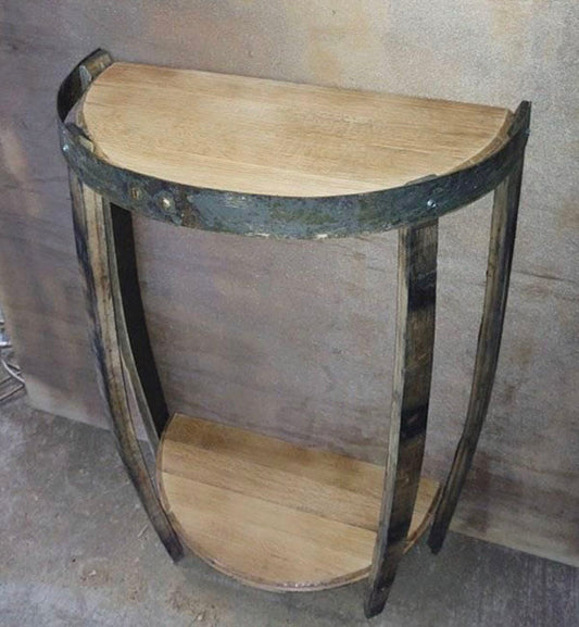 Handcrafted Half-Barrel Accent Table